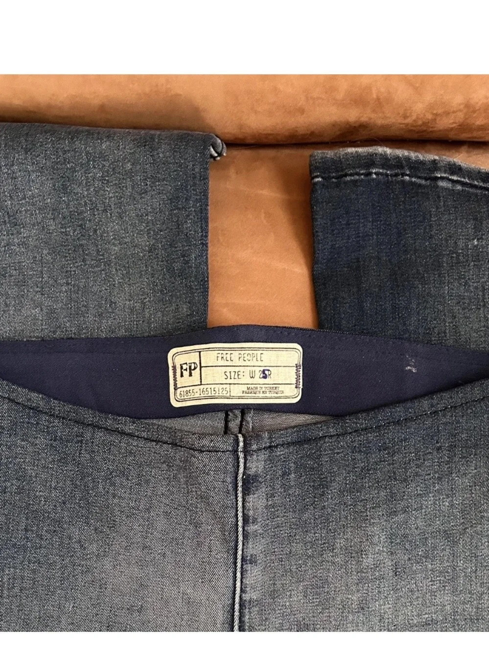Free People We The Free Blue Faded Penny Pull On Flare Jeans NWOT Size 24